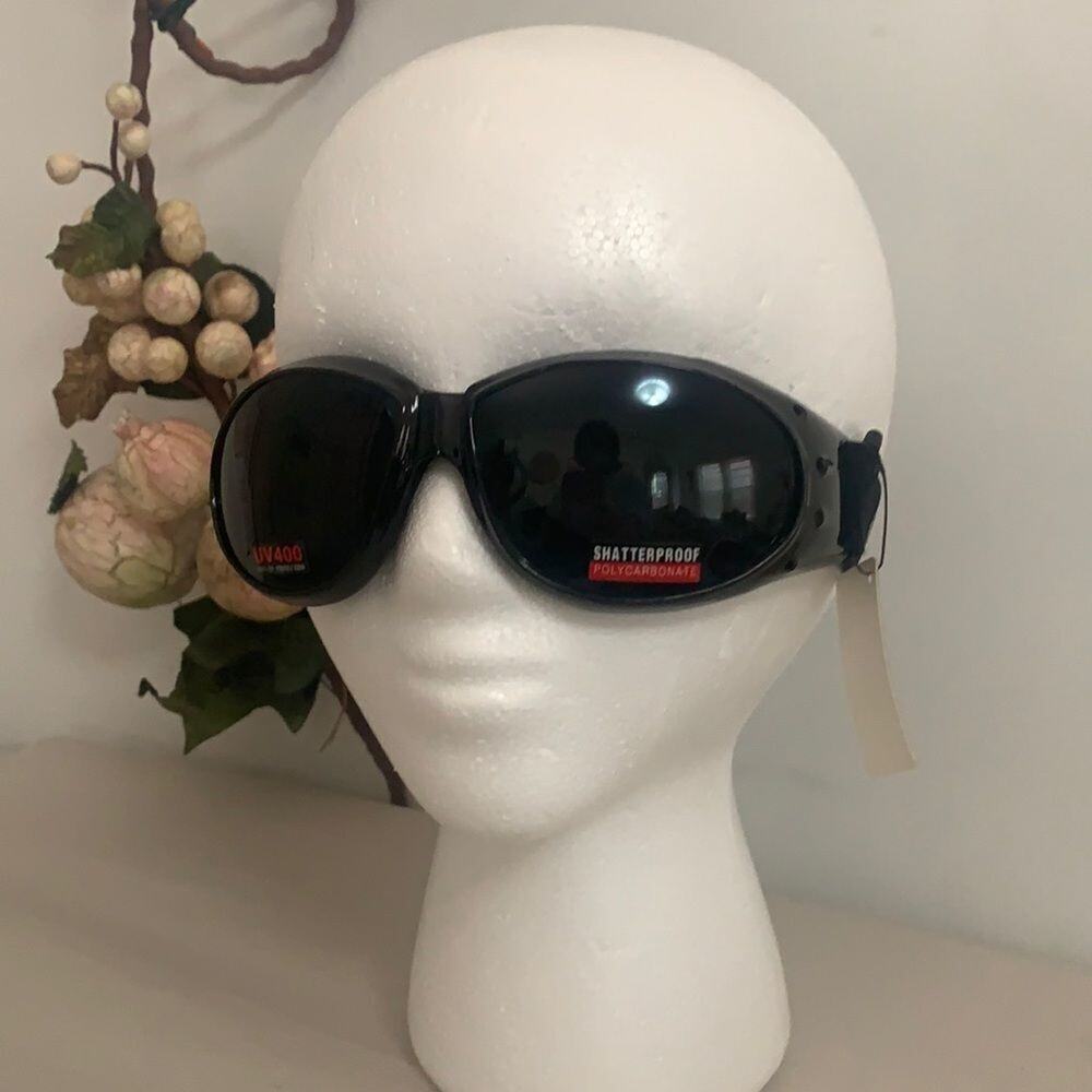 NWT PADDED GOGGLES MOTORCYCLE RIDING SUN GLASSES‎